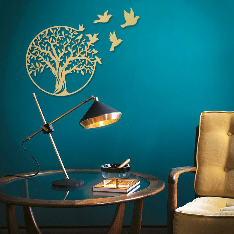 Pierre Arbre de vie Oiseaux Signe Cadeau de pendaison de crémaillère Art mural de l'unité