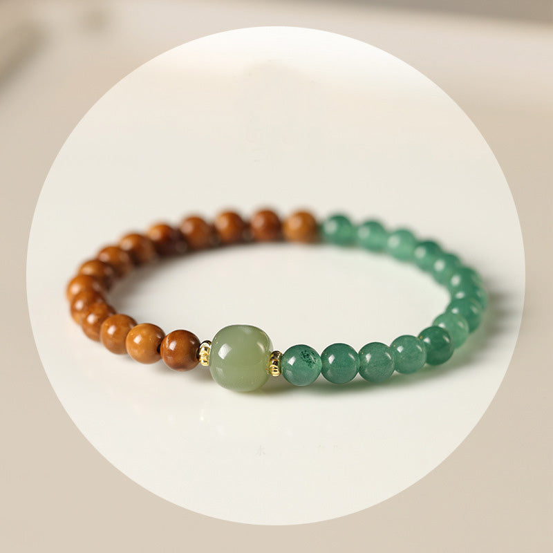 Bracelet Kukui Bodhi & Jade de Hetian – Perles 6 mm, Élégance Naturelle
