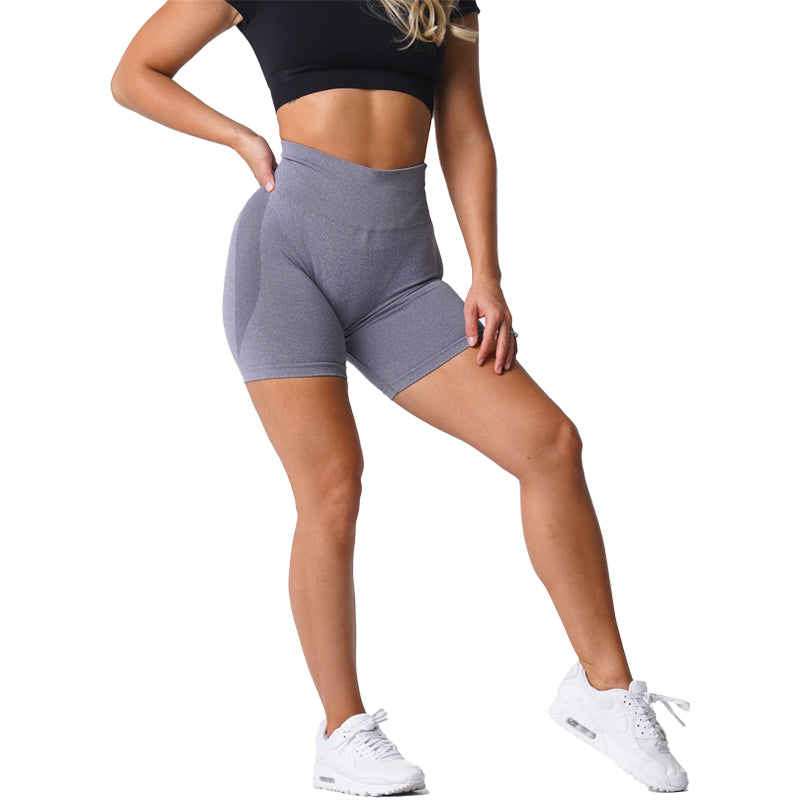 Legging de Yoga Push Up Gris en Nylon Respirant