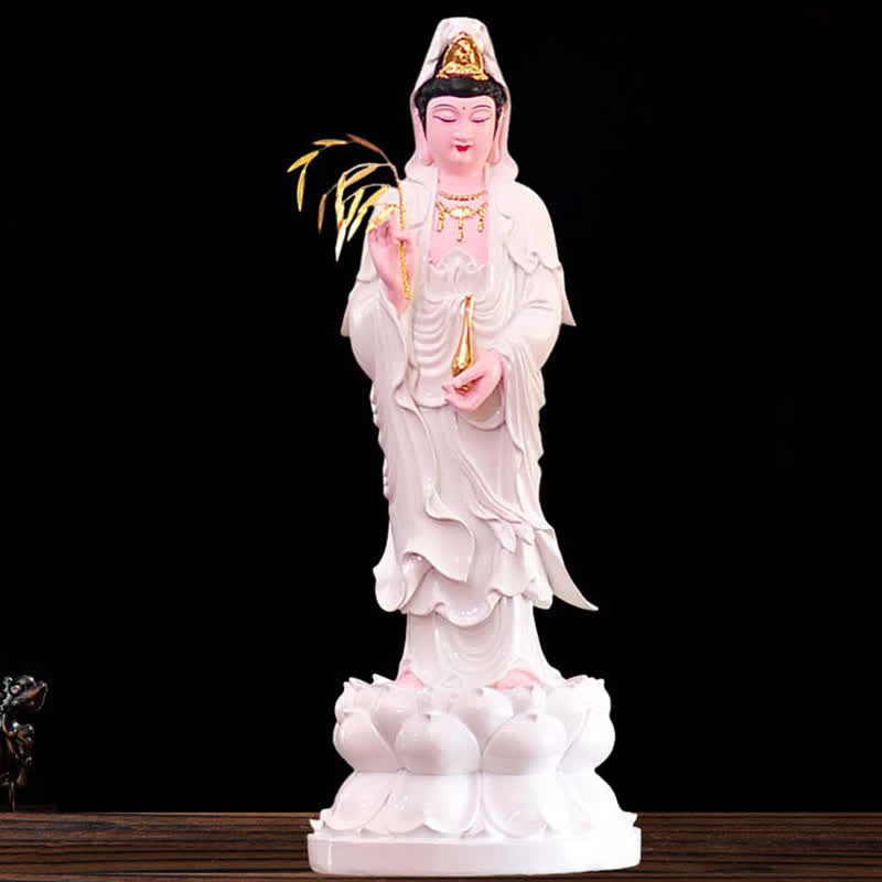 Figurine de Bodhisattva Avalokitesvara de Chenrezig Statue en résine Harmony Décoration de la maison