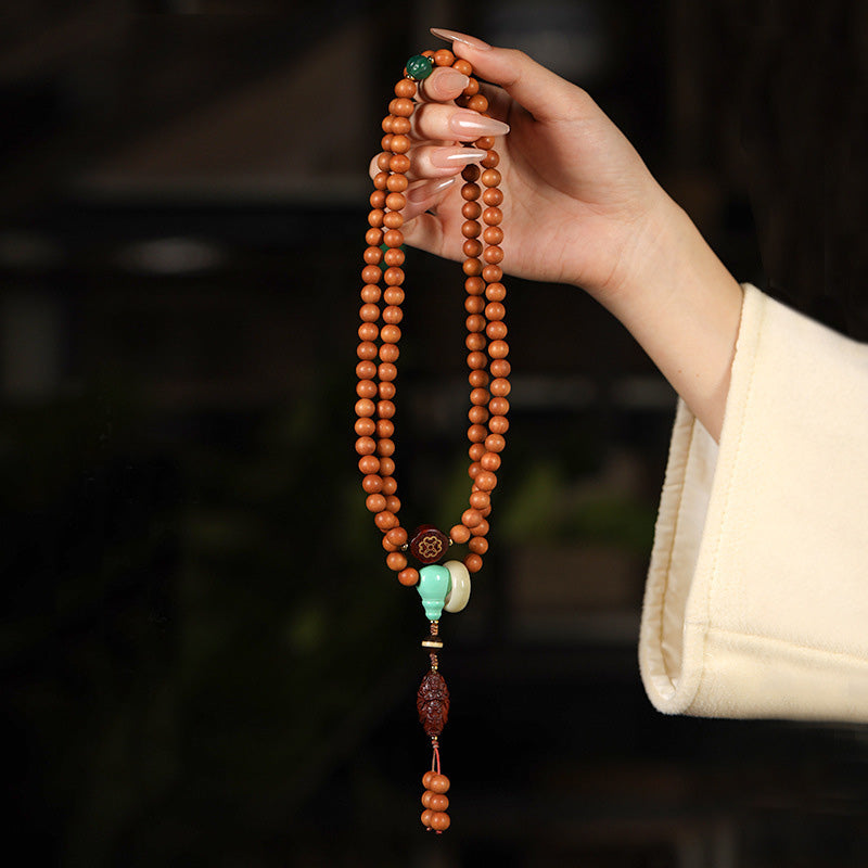 Bracelet Guanyin en Bois de Santal – Bois Précieux & Graines de Bodhi