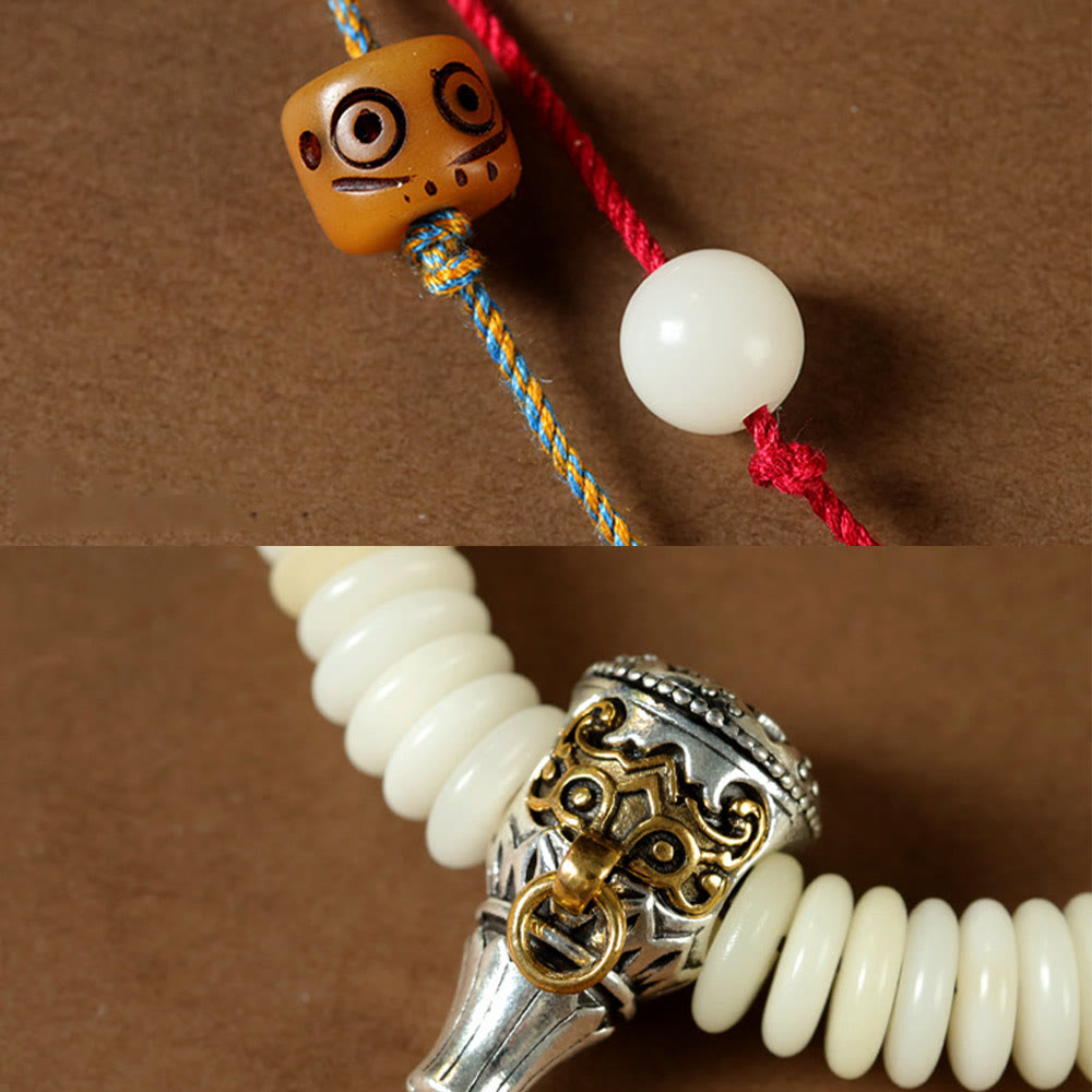 Bracelet Mala Graine de Bodhi Blanche