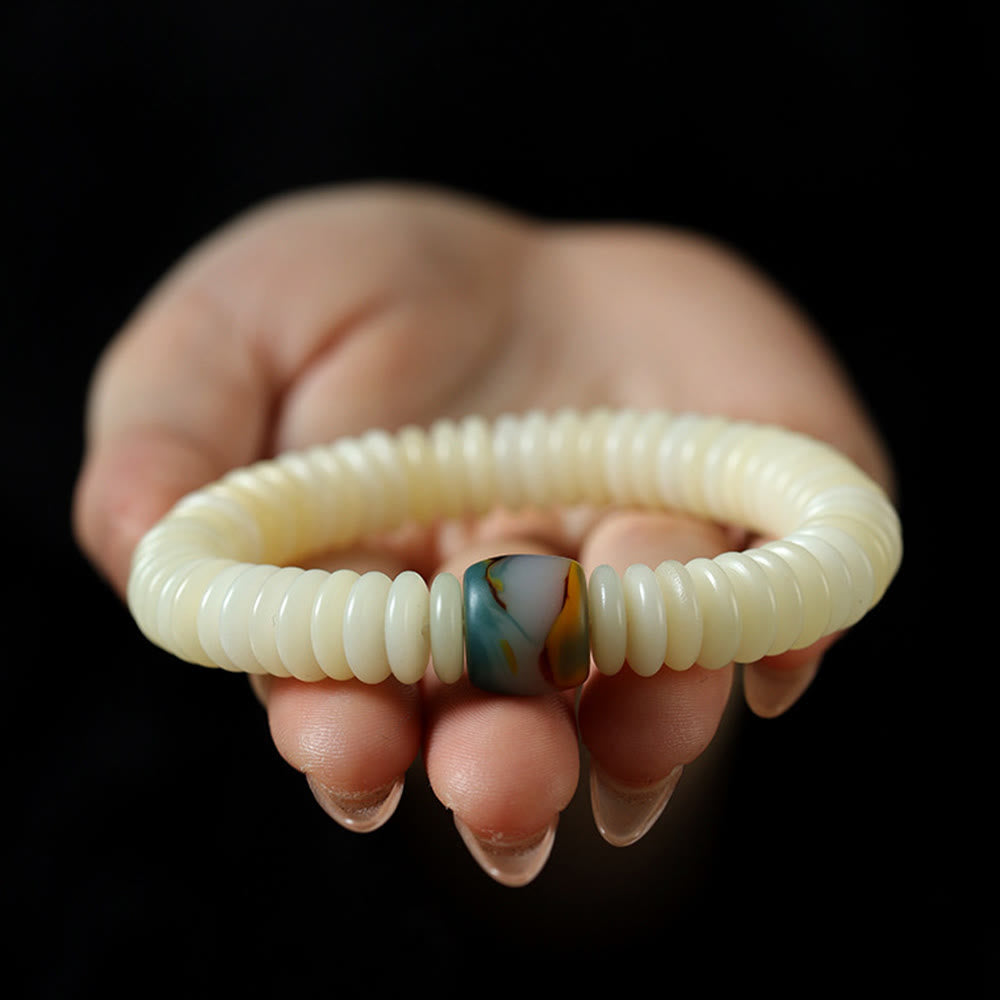Bracelet Mala Graine de Bodhi Blanche