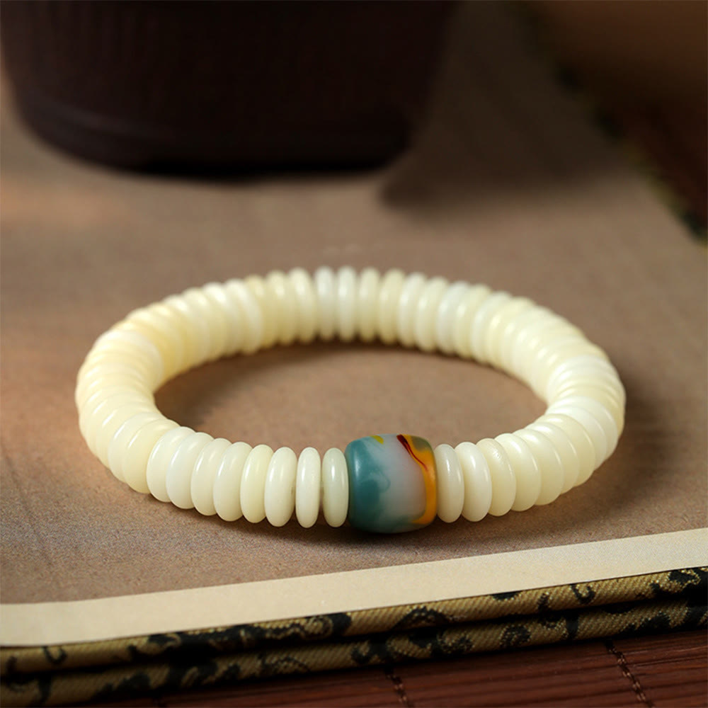 Bracelet Mala Graine de Bodhi Blanche