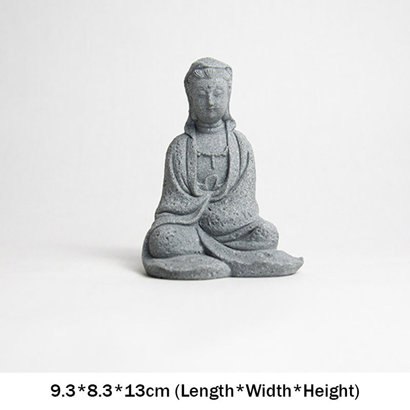 Statue Avalokiteshvara en grès – Bénédiction et sérénité pour la maison