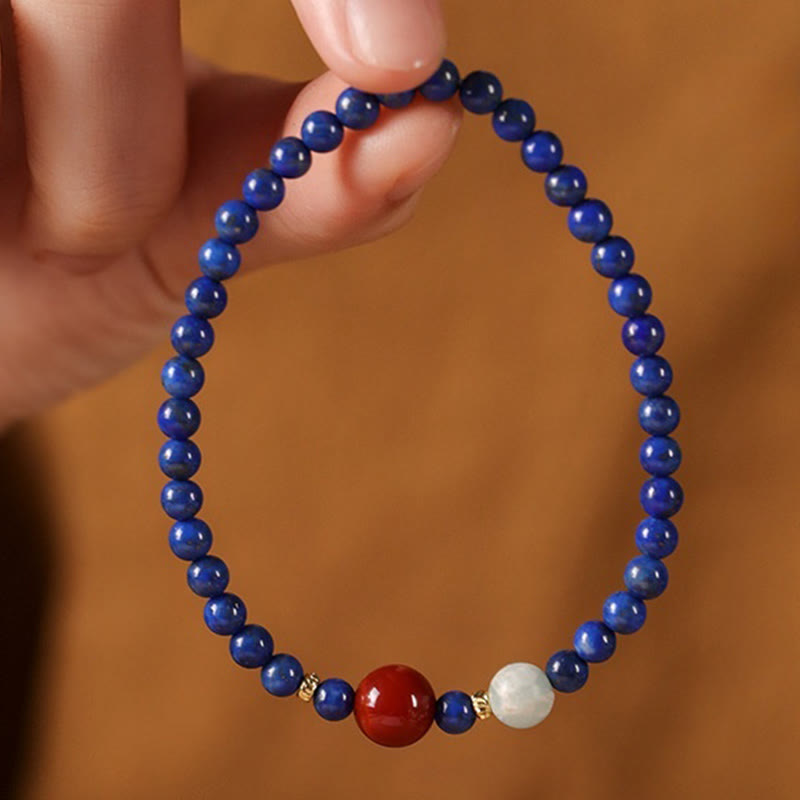 Bracelet Équilibre en Lazurite Naturelle 4 mm (Méditation & Pleine Conscience)