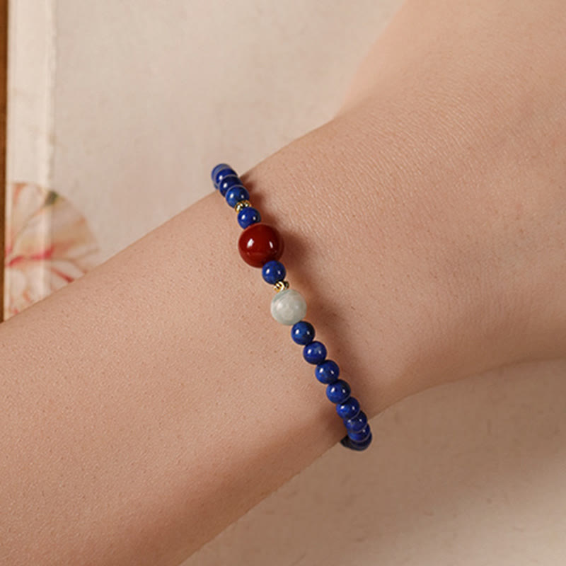 Bracelet Équilibre en Lazurite Naturelle 4 mm (Méditation & Pleine Conscience)