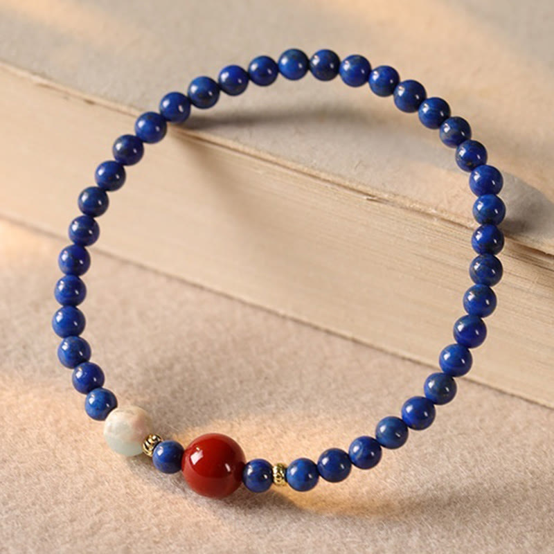 Bracelet Équilibre en Lazurite Naturelle 4 mm (Méditation & Pleine Conscience)