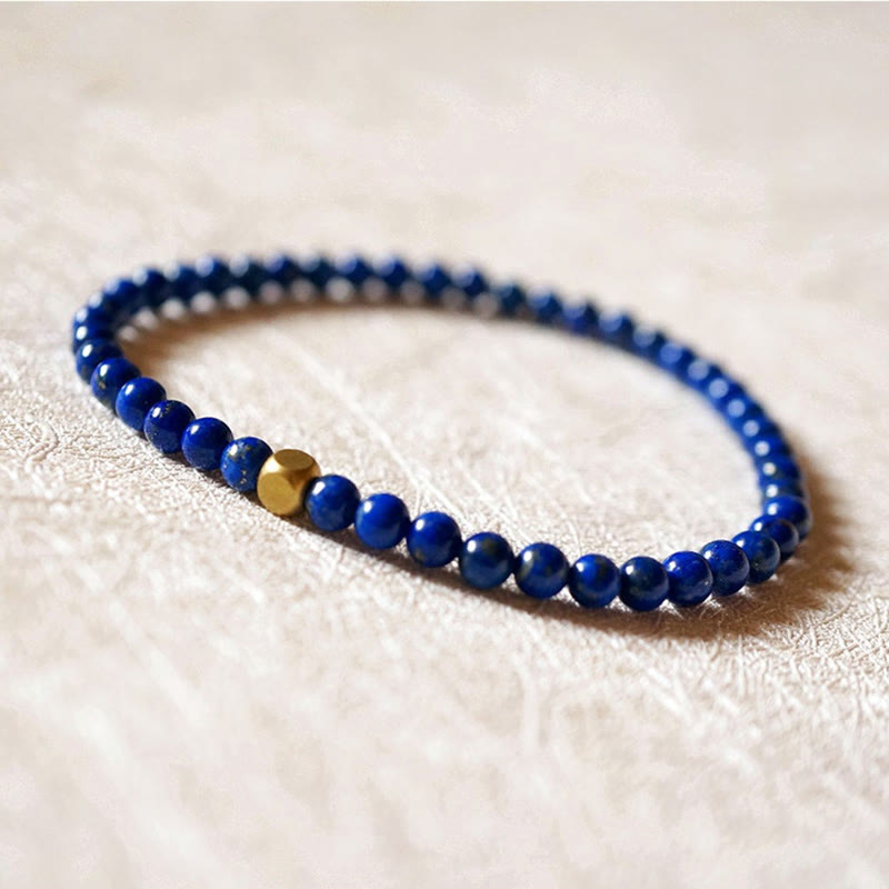 Bracelet Lapis Lazuli 4 mm en Lazurite Naturelle