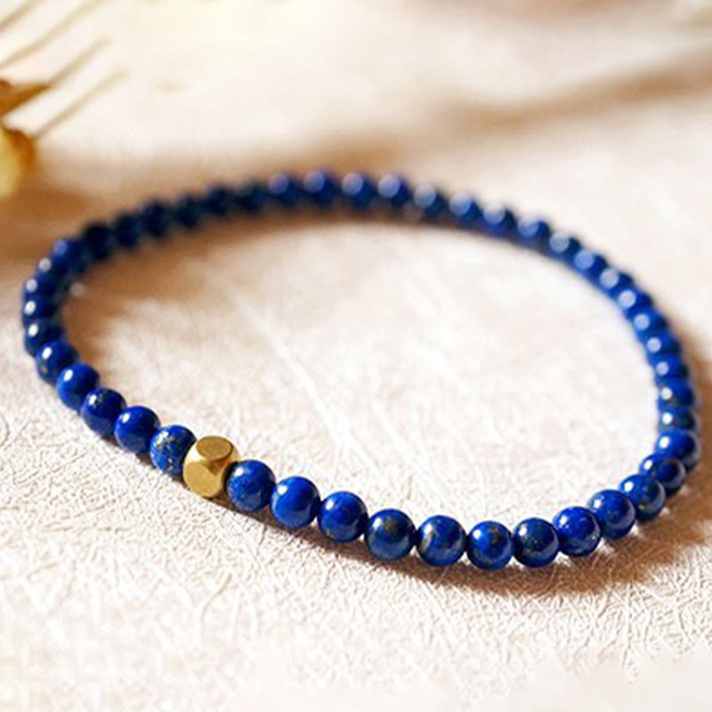 Bracelet Lapis Lazuli 4 mm en Lazurite Naturelle