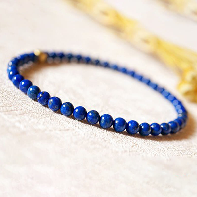 Bracelet Lapis Lazuli 4 mm en Lazurite Naturelle