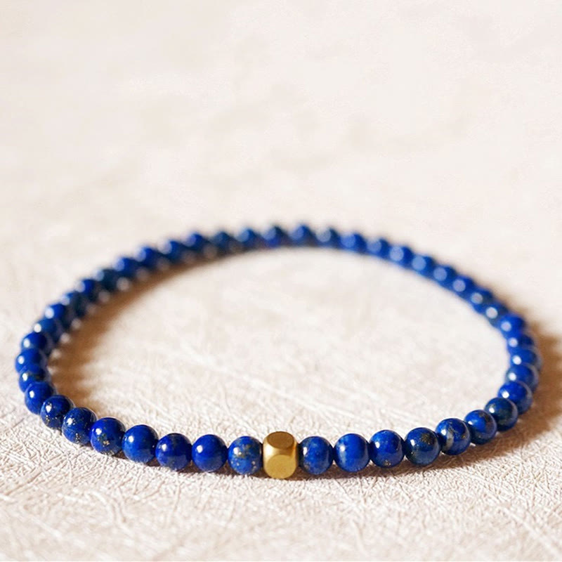 Bracelet Lapis Lazuli 4 mm en Lazurite Naturelle