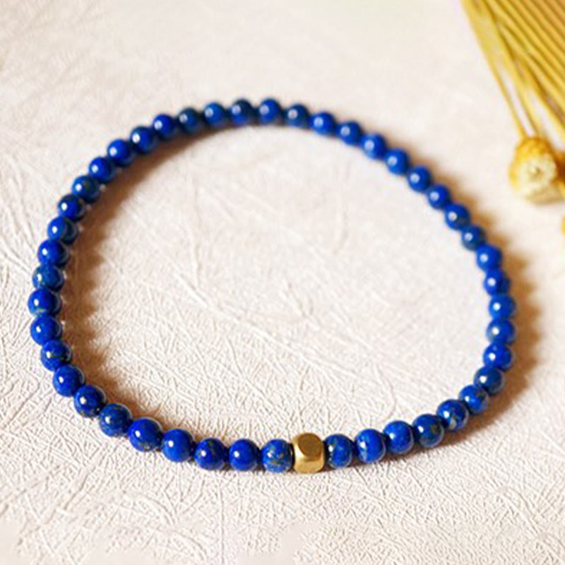 Bracelet Lapis Lazuli 4 mm en Lazurite Naturelle