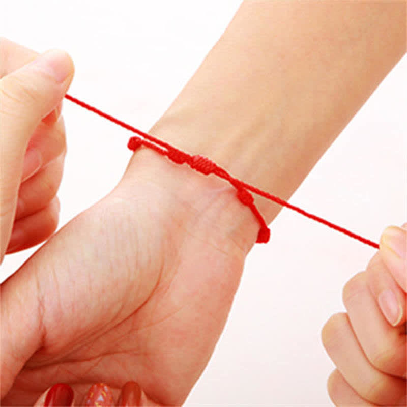 Coffret de 4 Bracelets de Protection Mauvais Œil en Fil Rouge – Amulettes Symboliques Ajustables
