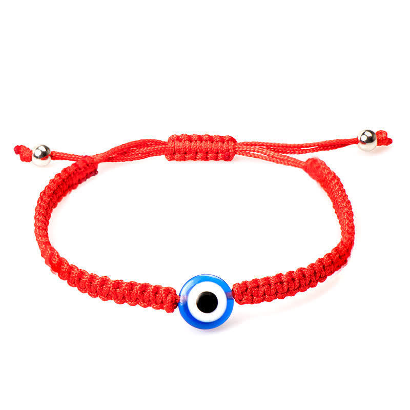Coffret de 4 Bracelets de Protection Mauvais Œil en Fil Rouge – Amulettes Symboliques Ajustables