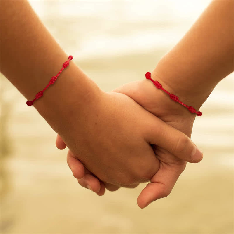 Coffret de 4 Bracelets de Protection Mauvais Œil en Fil Rouge – Amulettes Symboliques Ajustables