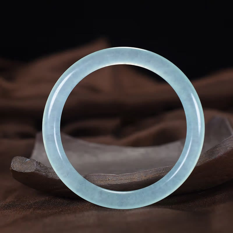 Bracelet Équilibre Émotionnel en Calcédoine Bleue Naturelle (Jonc)