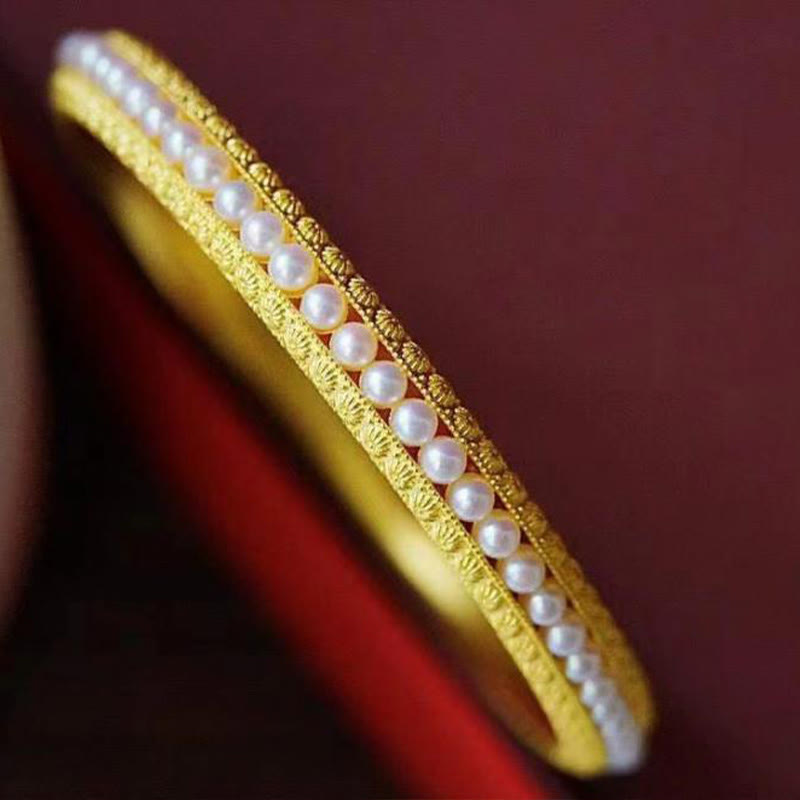 Bracelet Manchette Cuivre & Perles – Équilibre & Douceur