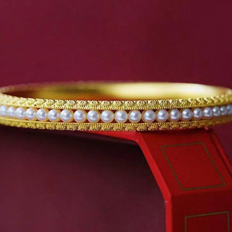 Bracelet Manchette Cuivre & Perles – Équilibre & Douceur