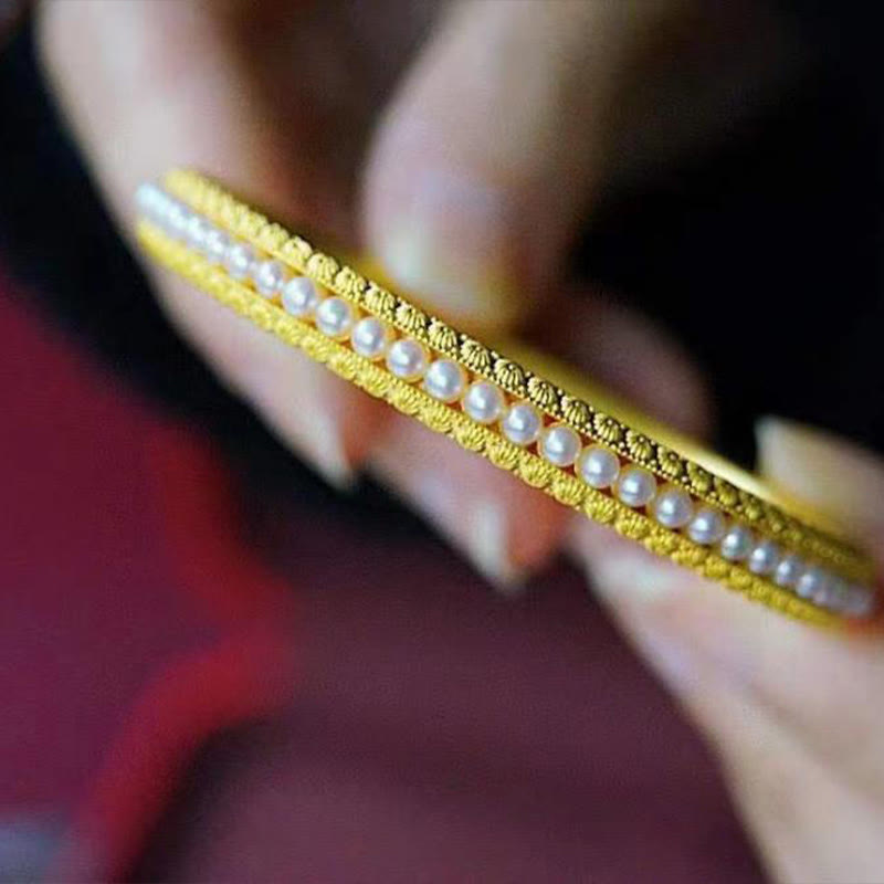 Bracelet Manchette Cuivre & Perles – Équilibre & Douceur