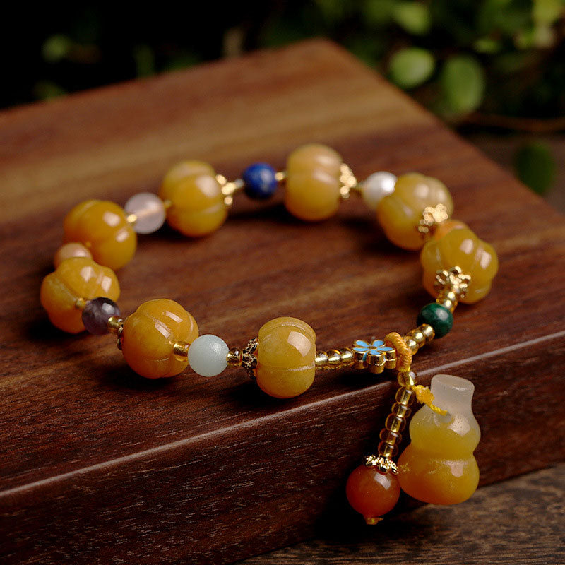 Bracelet Pixiu Wealth en Jade Soie Dorée Naturel 10 mm | Abondance & Protection Symbolique