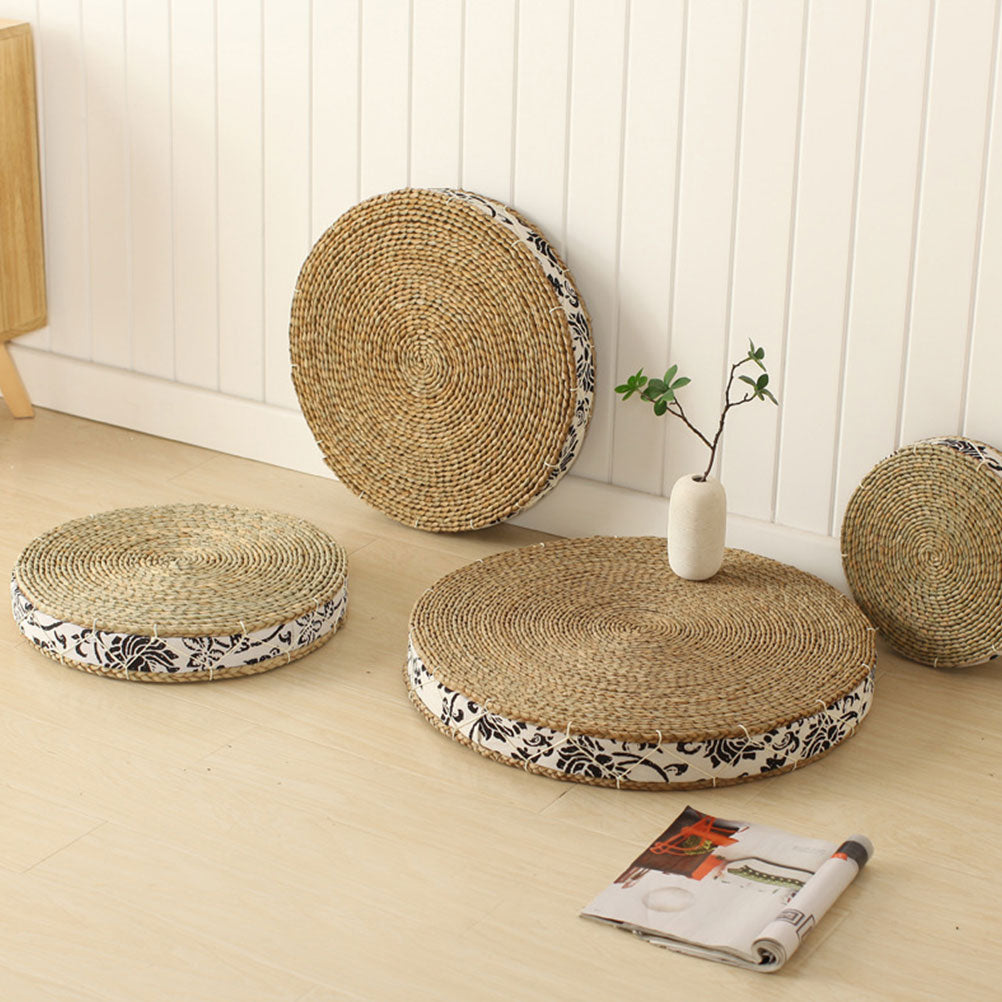Coussin de Méditation Tatami en Paille – Assise Naturelle & Confort Sol