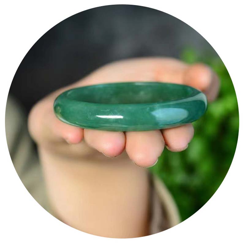 Bracelet Jonc en Jadéite Naturelle | Harmonie & Élégance Intemporelle