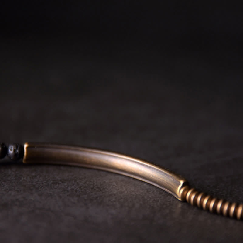 Bracelet en cuivre et Pierres de Lave