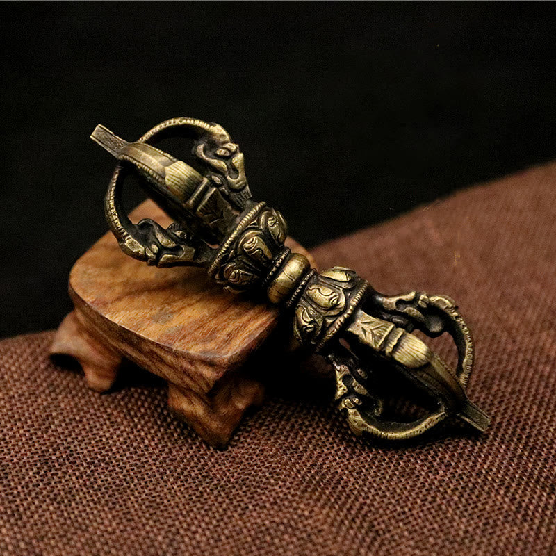 Vajra Dorje Tibétain en Cuivre Fait Main au Népal | Décoration Méditation