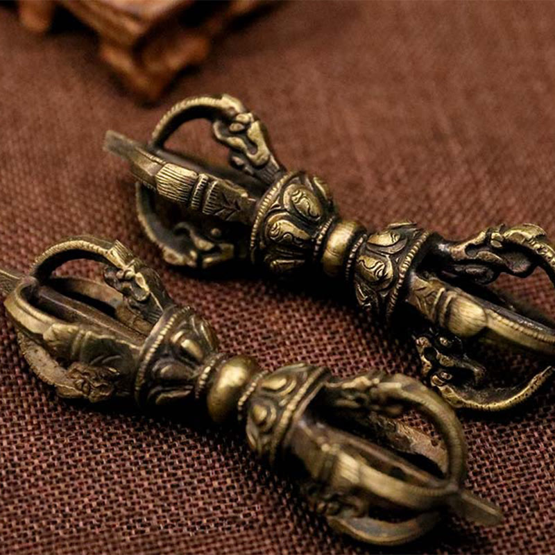 Vajra Dorje Tibétain en Cuivre Fait Main au Népal | Décoration Méditation