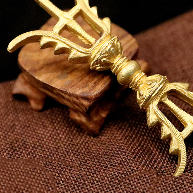 Vajra Dorje Tibétain en Cuivre Fait Main au Népal | Décoration Méditation