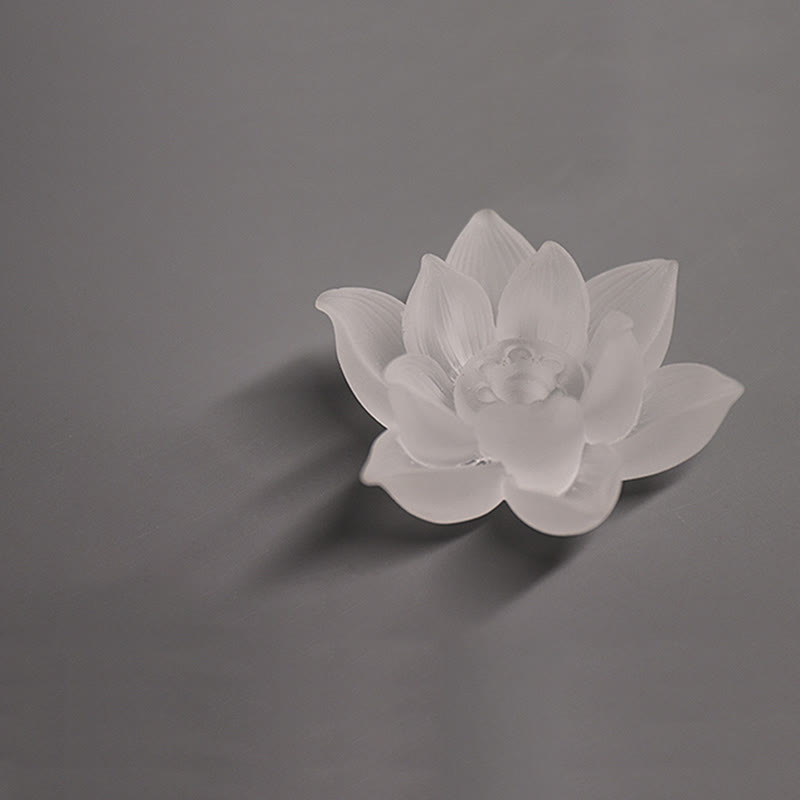Porte-Encens Lotus Blanc en Cristal Liuli – Méditation & Sérénité
