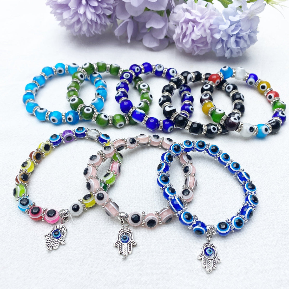 Bracelet Œil Protecteur Cristal 8-10mm