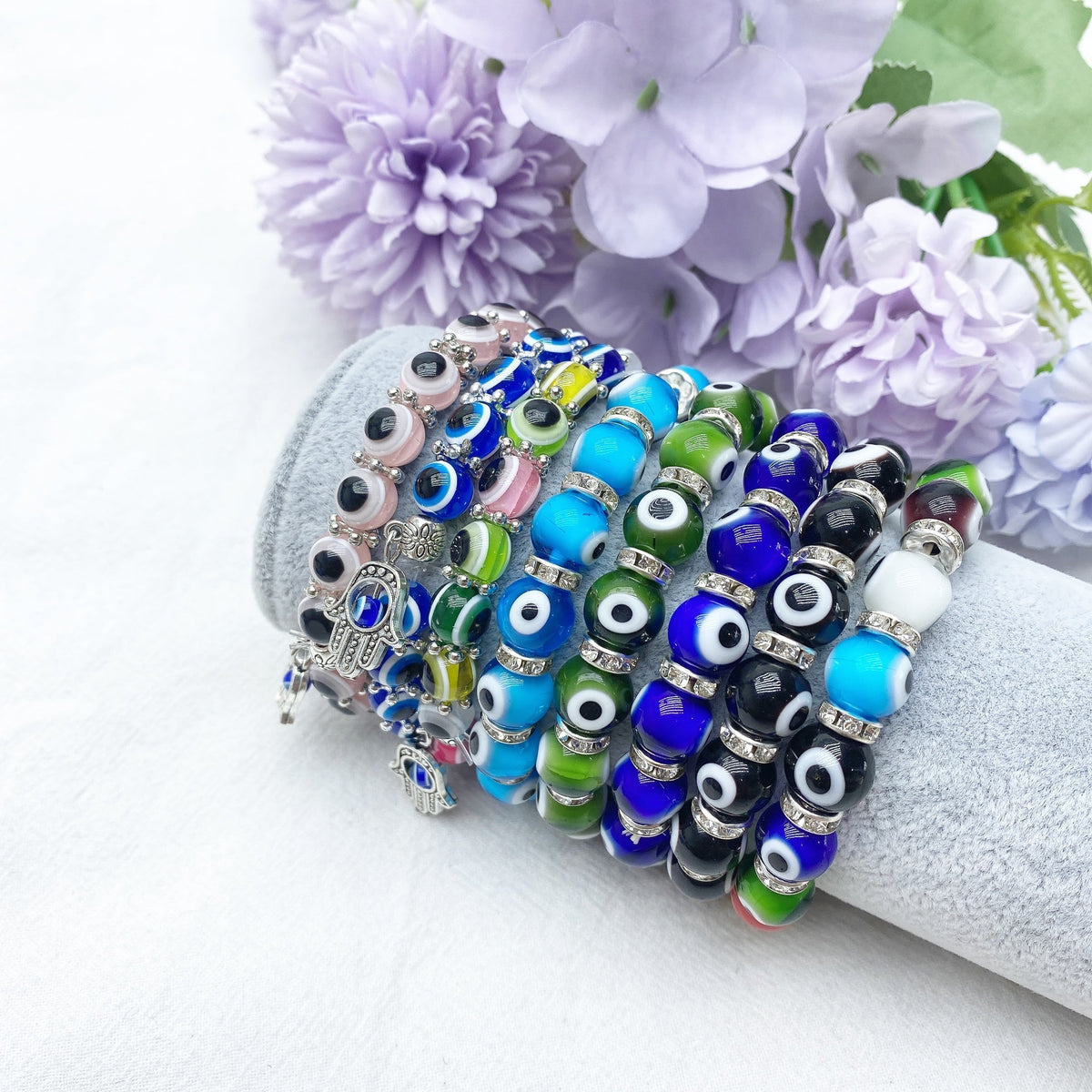 Bracelet Œil Protecteur Cristal 8-10mm