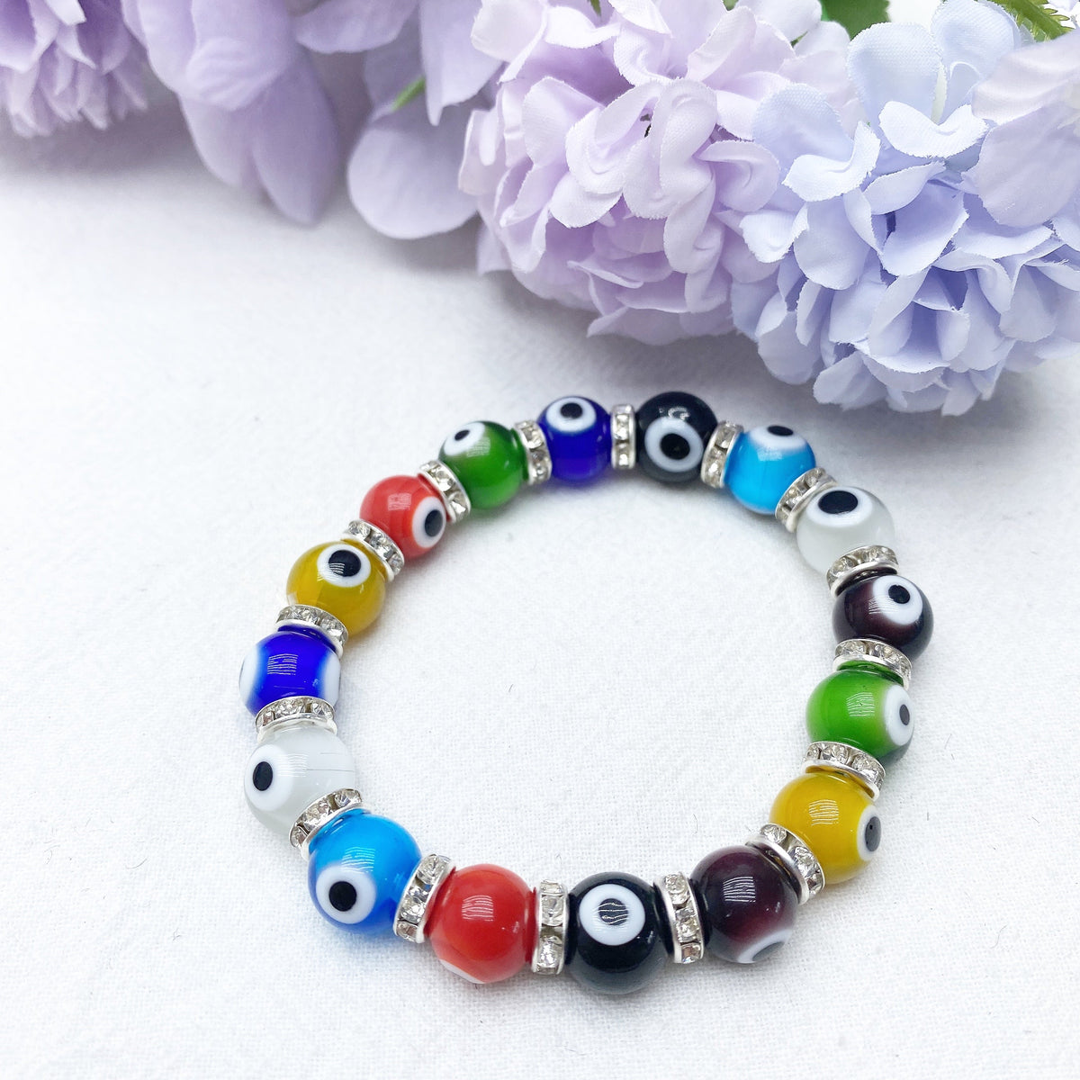 Bracelet Œil Protecteur Cristal 8-10mm