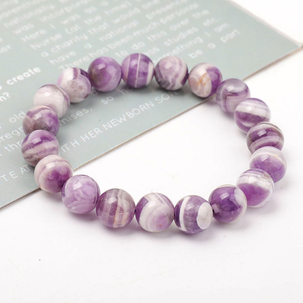 Bracelet Rêve d’Améthyste Naturelle – Méditation & Sérénité – Perles 8, 10 ou 12 mm