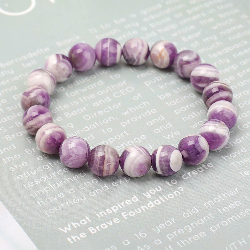 Bracelet Rêve d’Améthyste Naturelle – Méditation & Sérénité – Perles 8, 10 ou 12 mm