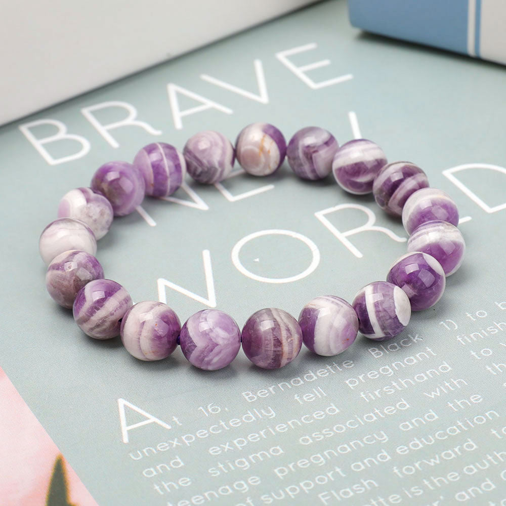 Bracelet Rêve d’Améthyste Naturelle – Méditation & Sérénité – Perles 8, 10 ou 12 mm