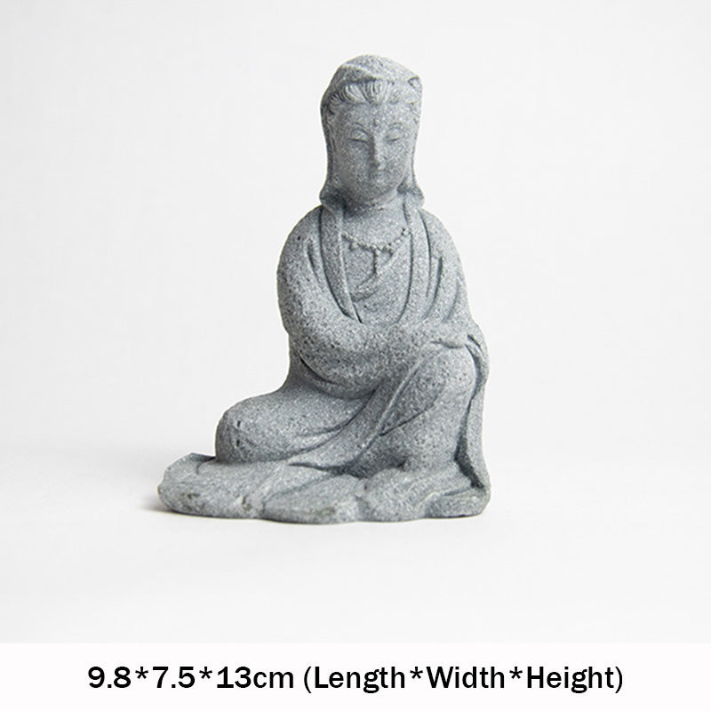 Statue Avalokiteshvara en grès – Bénédiction et sérénité pour la maison