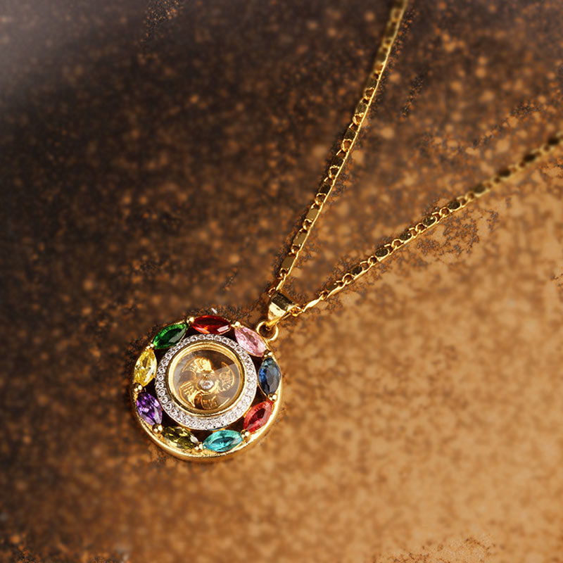 Collier-Bracelet Porte-Bonheur en Cuivre & Zircon (Bijou 2-en-1)