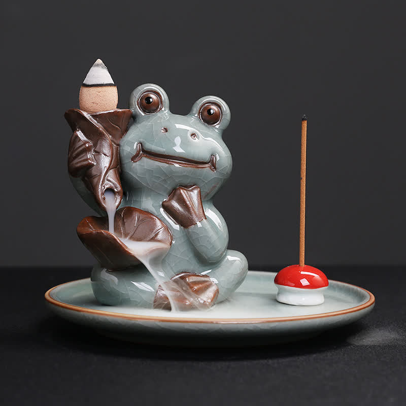 Brûleur d’Encens Céramique Grenouille de Méditation Zen