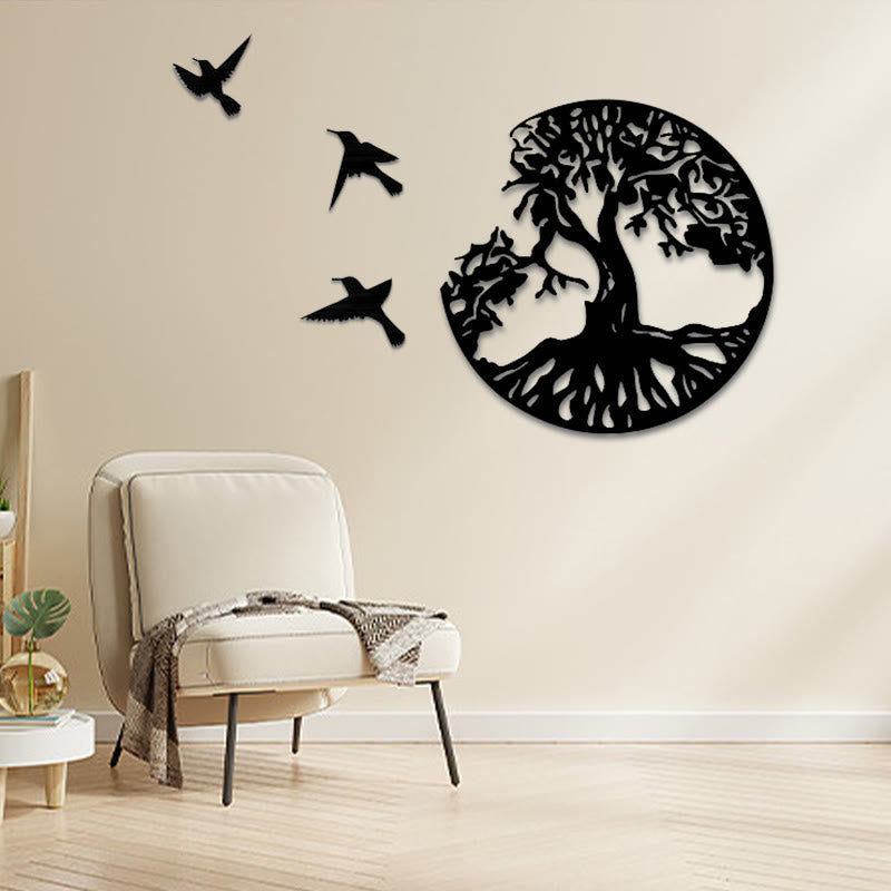 Arbre de vie Oiseaux Création Art mural