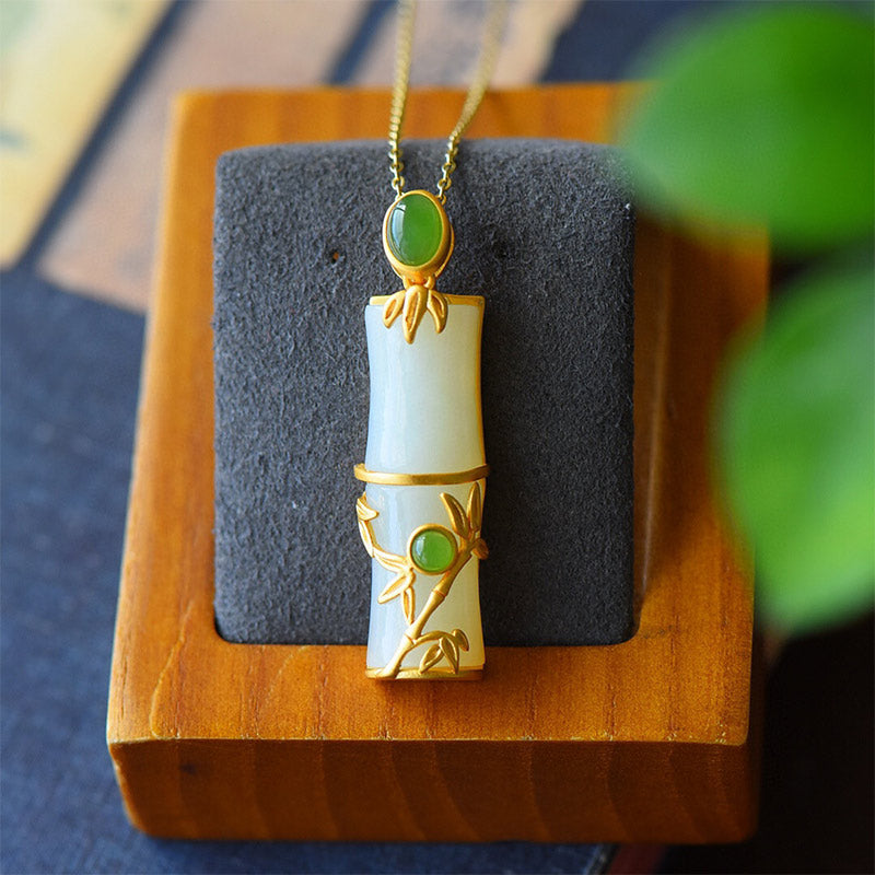 Collier Unisexe en Jade Blanc et Jade Cyan
