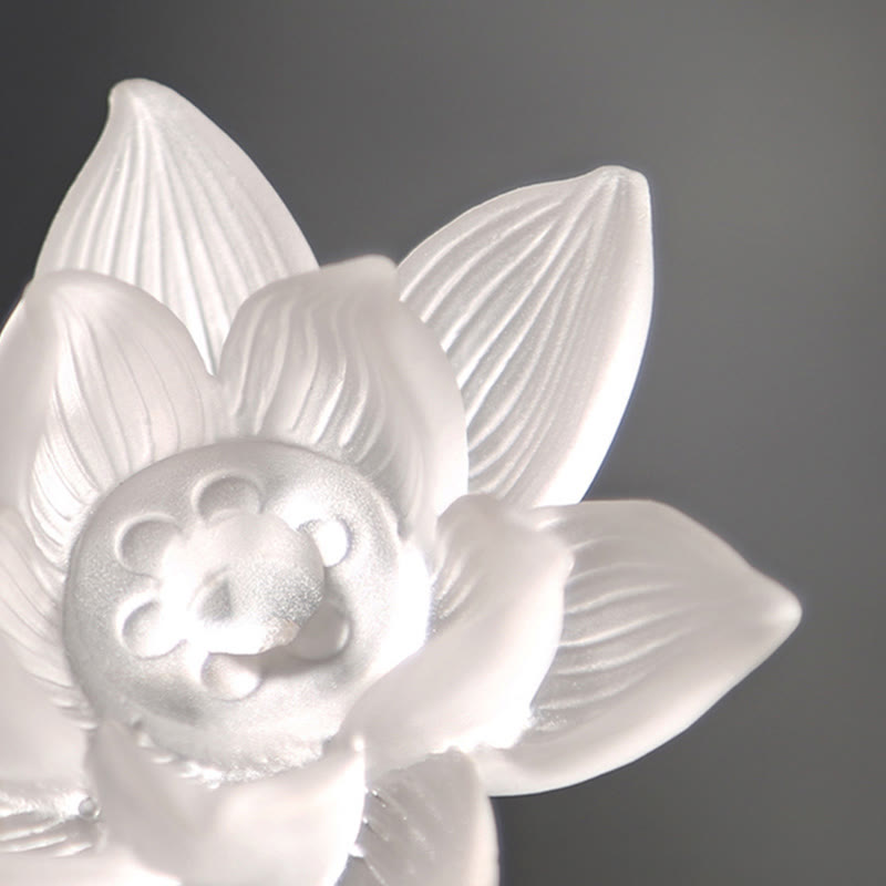 Porte-Encens Lotus Blanc en Cristal Liuli – Méditation & Sérénité