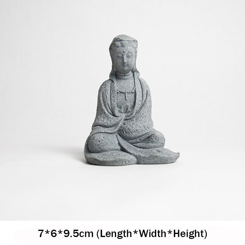 Statue Avalokiteshvara en grès – Bénédiction et sérénité pour la maison