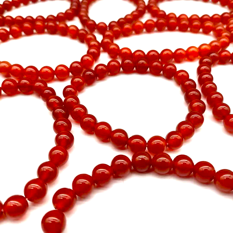 Bracelet en Cornaline Naturelle 8 mm, Perles Polies Énergétiques