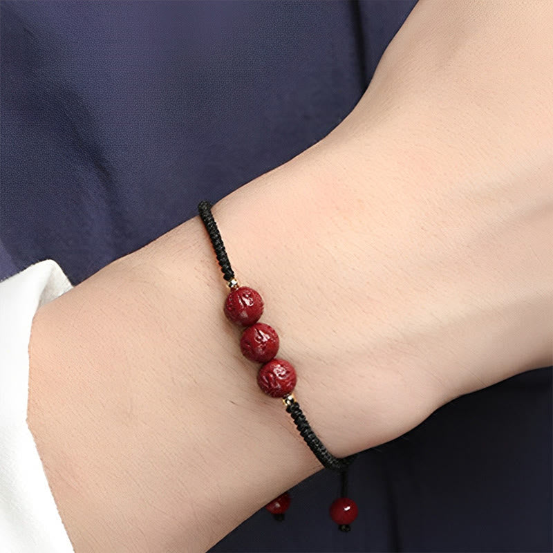 Bracelet Cinabre 8mm Om Mani Padme Hum – Concentration & Énergie