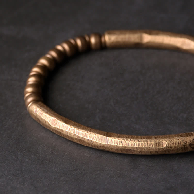 Bracelet Spirituel Équilibre en Pierre de Lave 8 mm & Cuivre