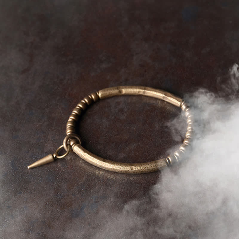 Bracelet Spirituel Équilibre en Pierre de Lave 8 mm & Cuivre