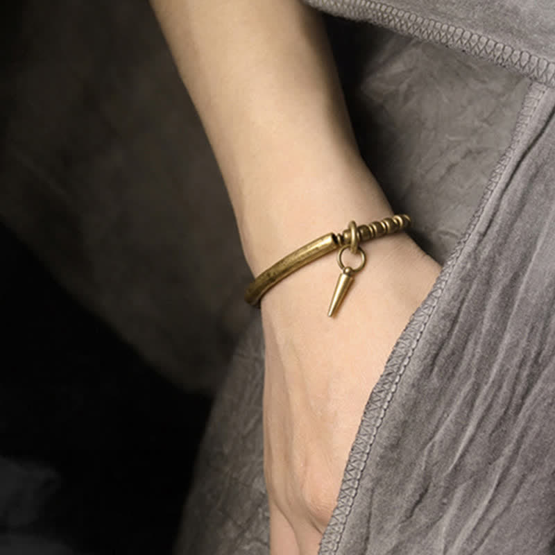 Bracelet Spirituel Équilibre en Pierre de Lave 8 mm & Cuivre